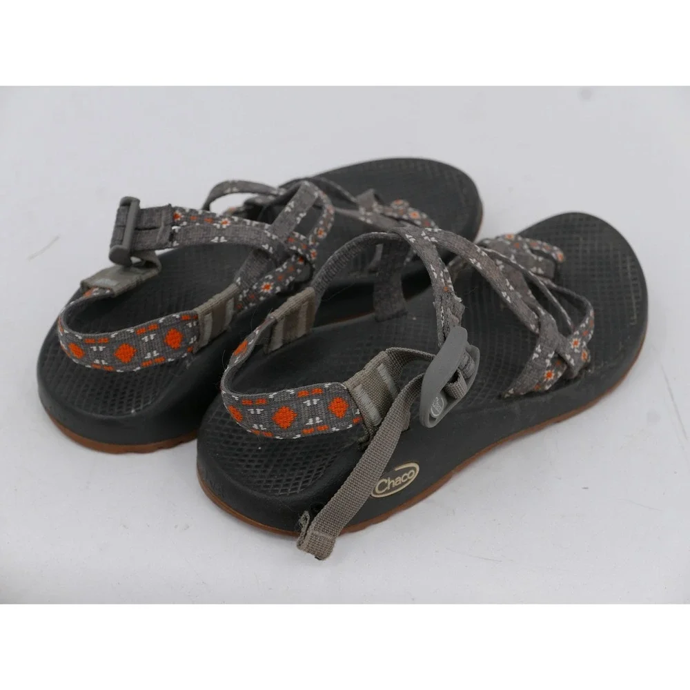 Chaco ZX2 Floral Sandals Gray Strappy Adjustable Hiking Womens Size 8 EU 38.5
